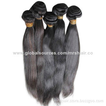 22" Human Hair Weave Extensions, Natural Black Peruvian Hair